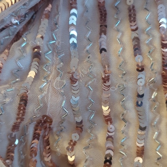 Rose Gold Sparkly Maxi Dress - Picture 6 of 6